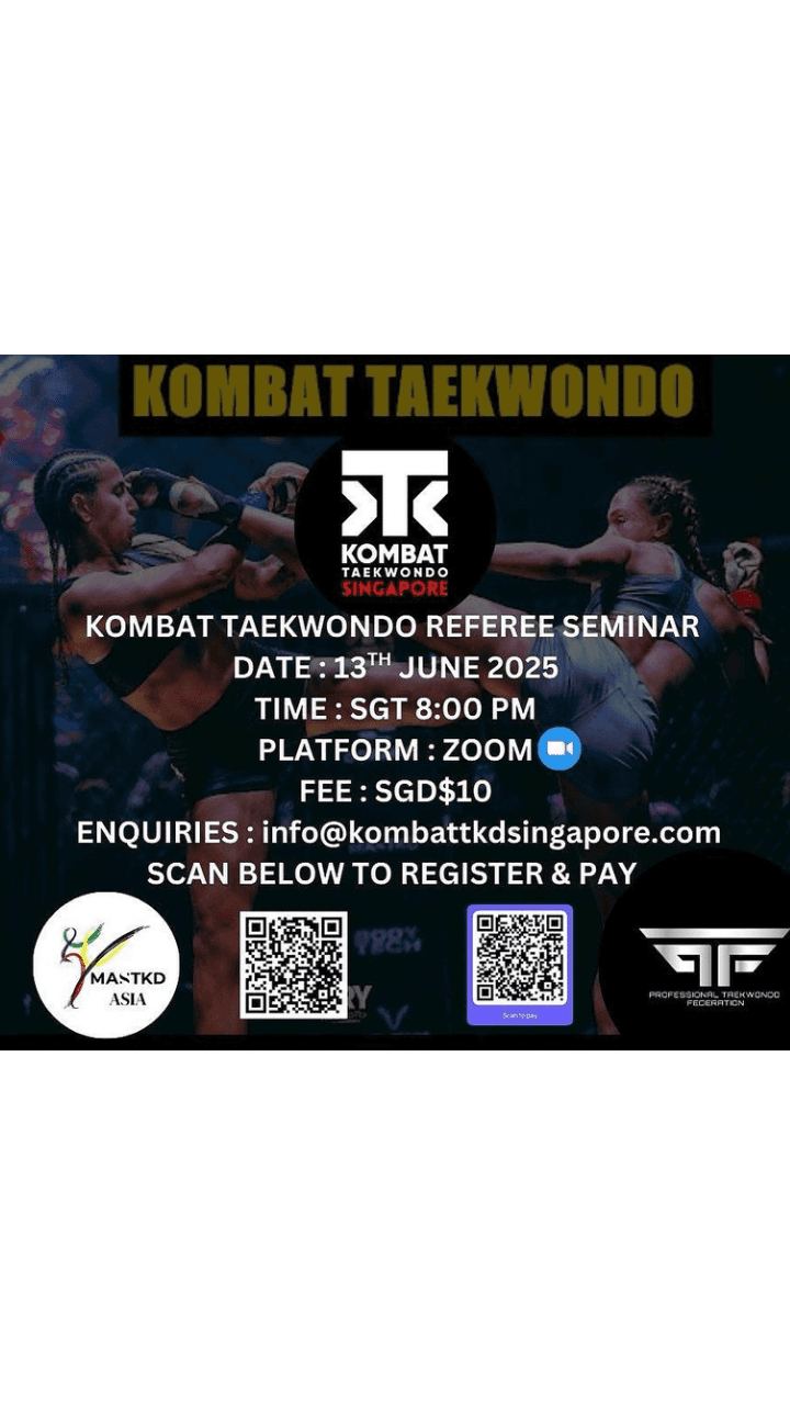 π° MASTKD ASIA EXCLUSIVE | Become a Certified Kombat Taekwondo Referee β Last Chance to Register!